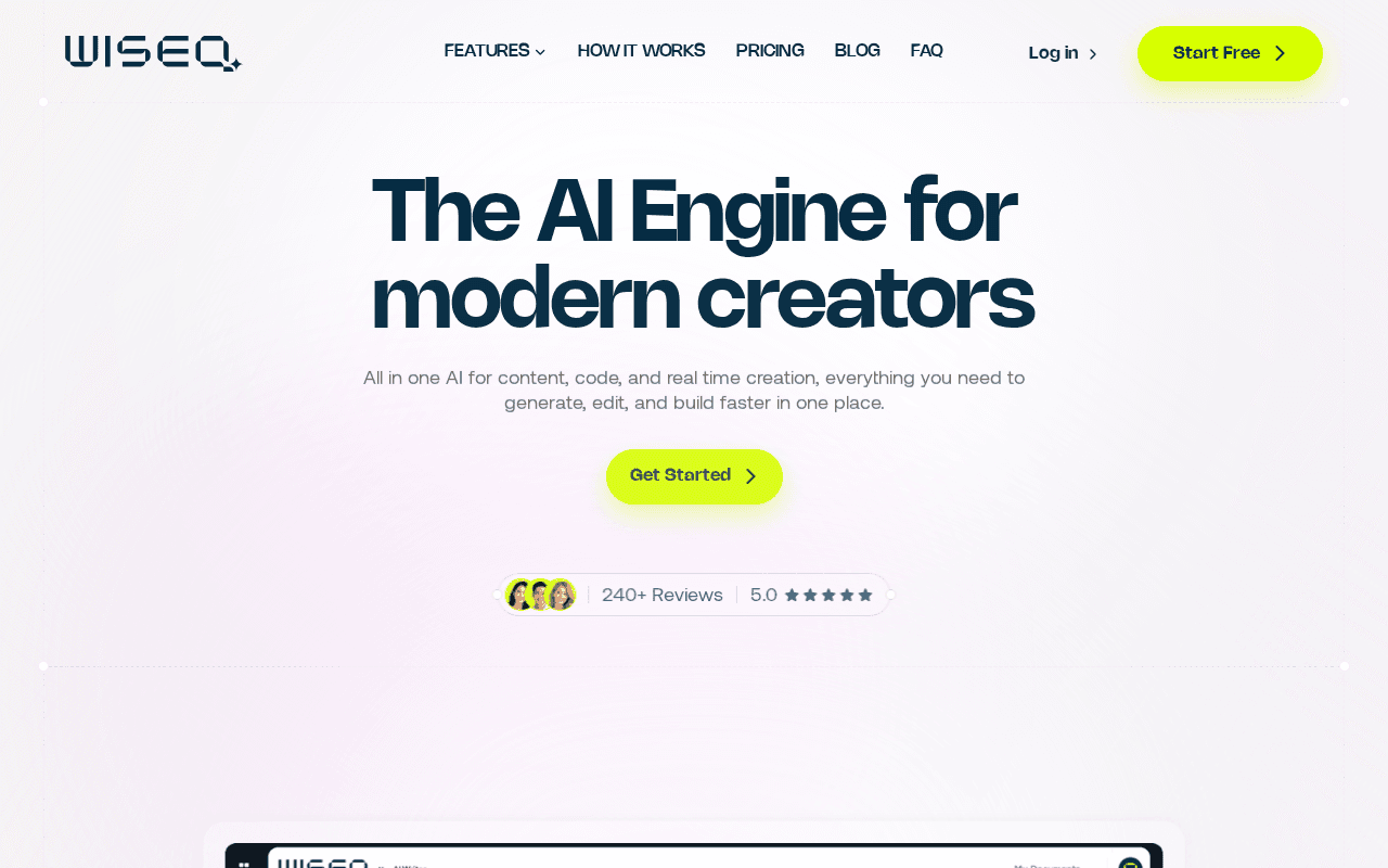 Screenshot of wiseq.ai