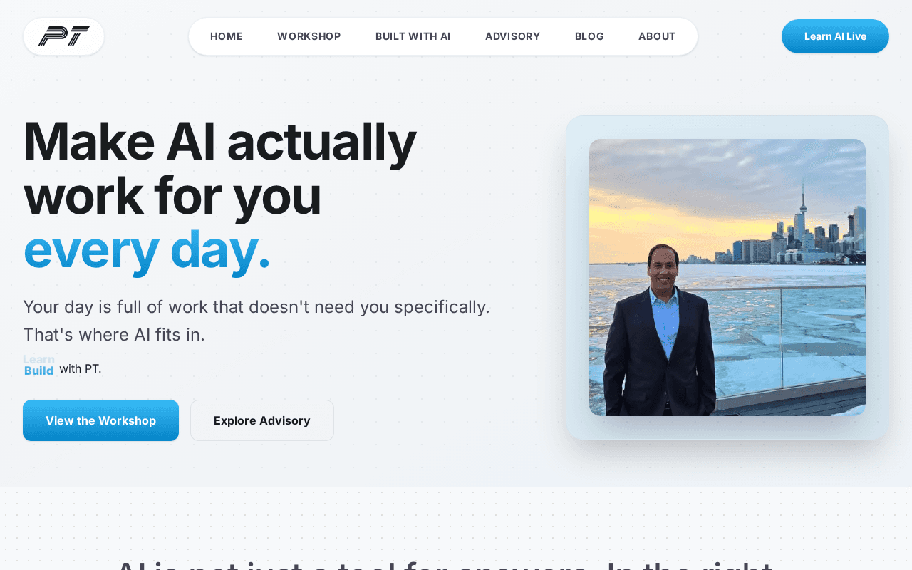 Screenshot of withpt.ai
