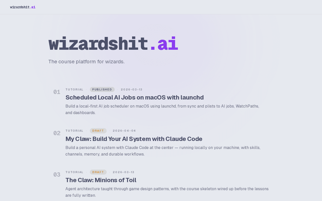Screenshot of wizardshit.ai