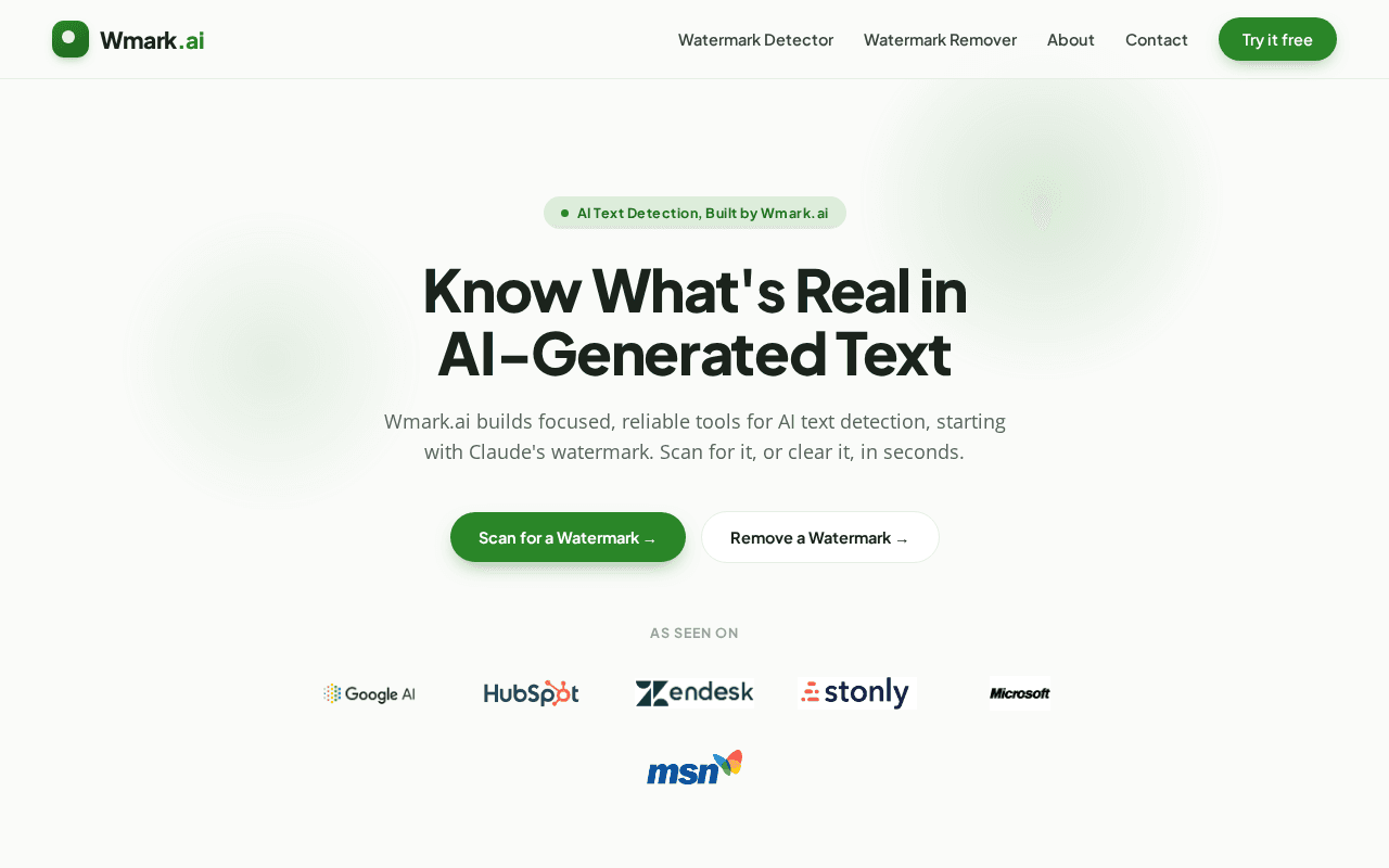 Screenshot of wmark.ai