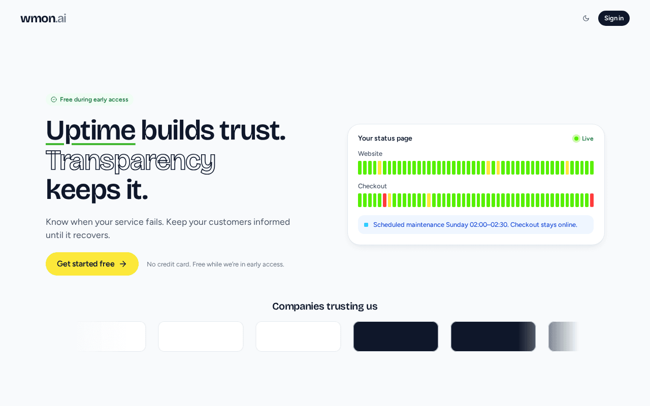 Screenshot of wmon.ai