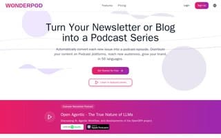Screenshot of wonderpod.ai