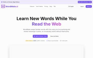 Screenshot of wordmate.ai