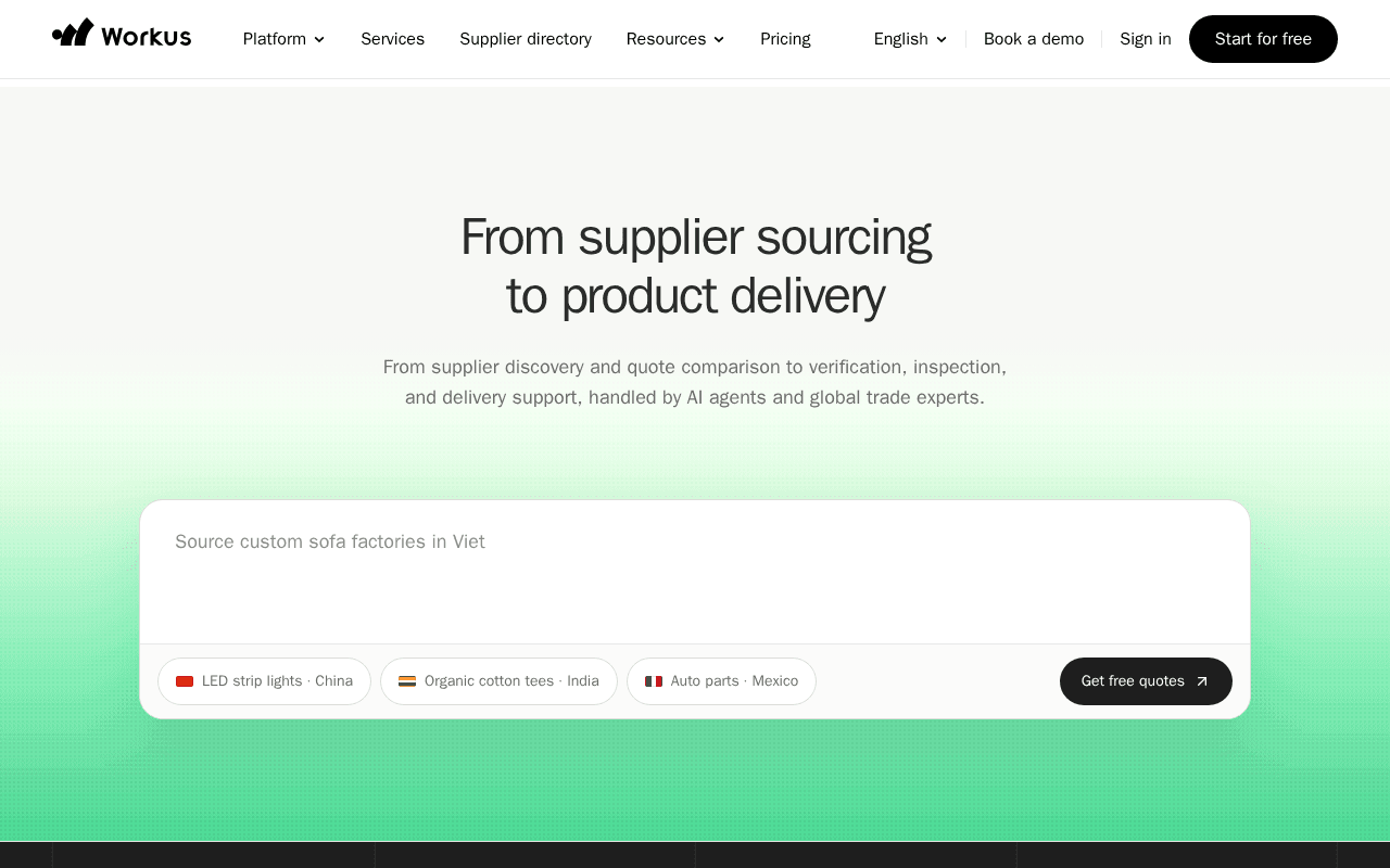 Screenshot of workus.ai