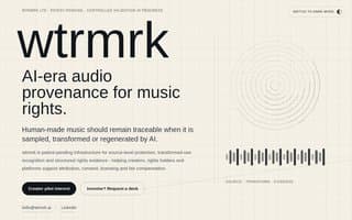 Screenshot of wtrmrk.ai
