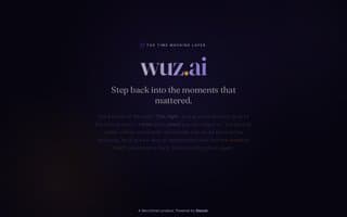 Screenshot of wuz.ai