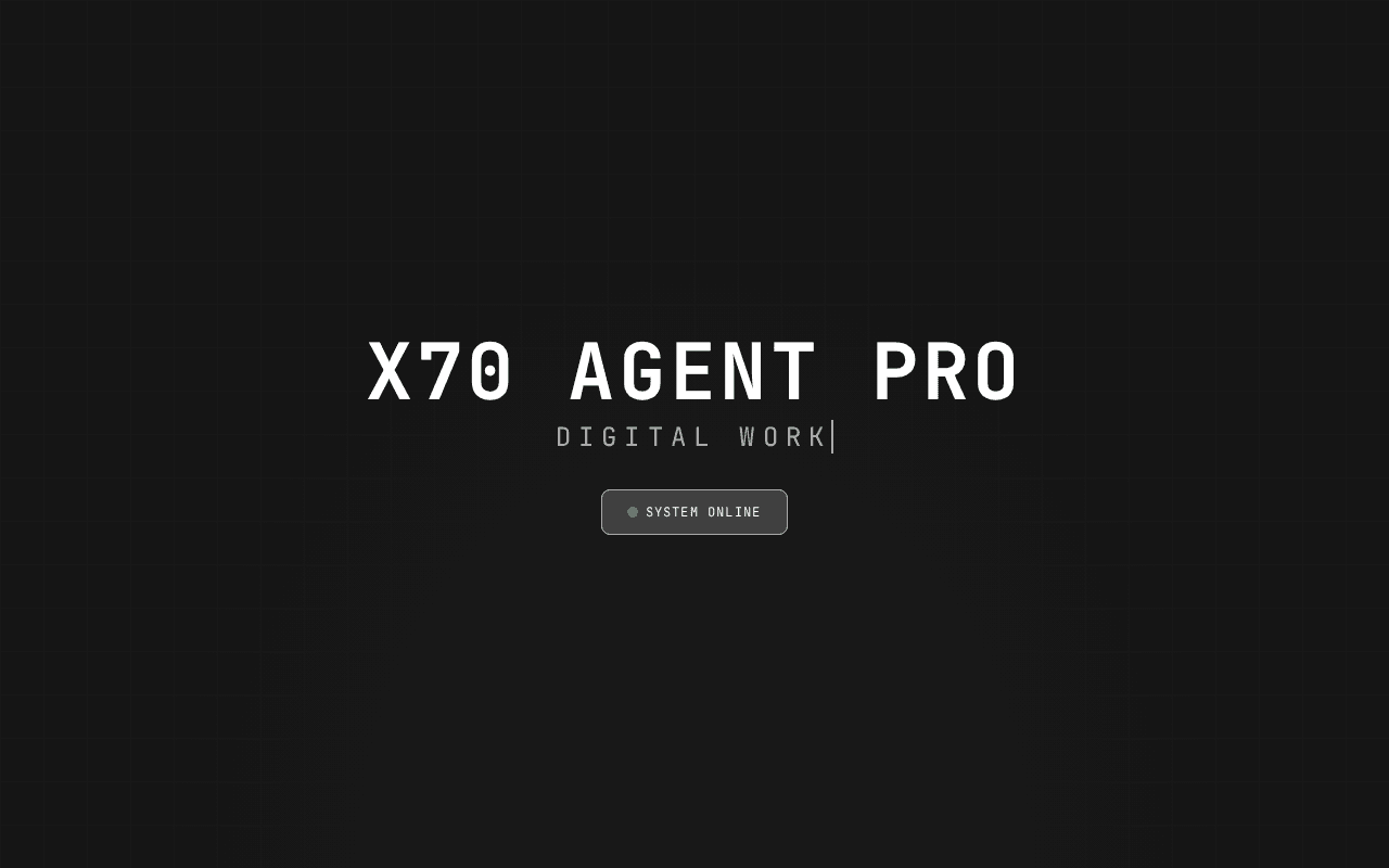Screenshot of x70.ai