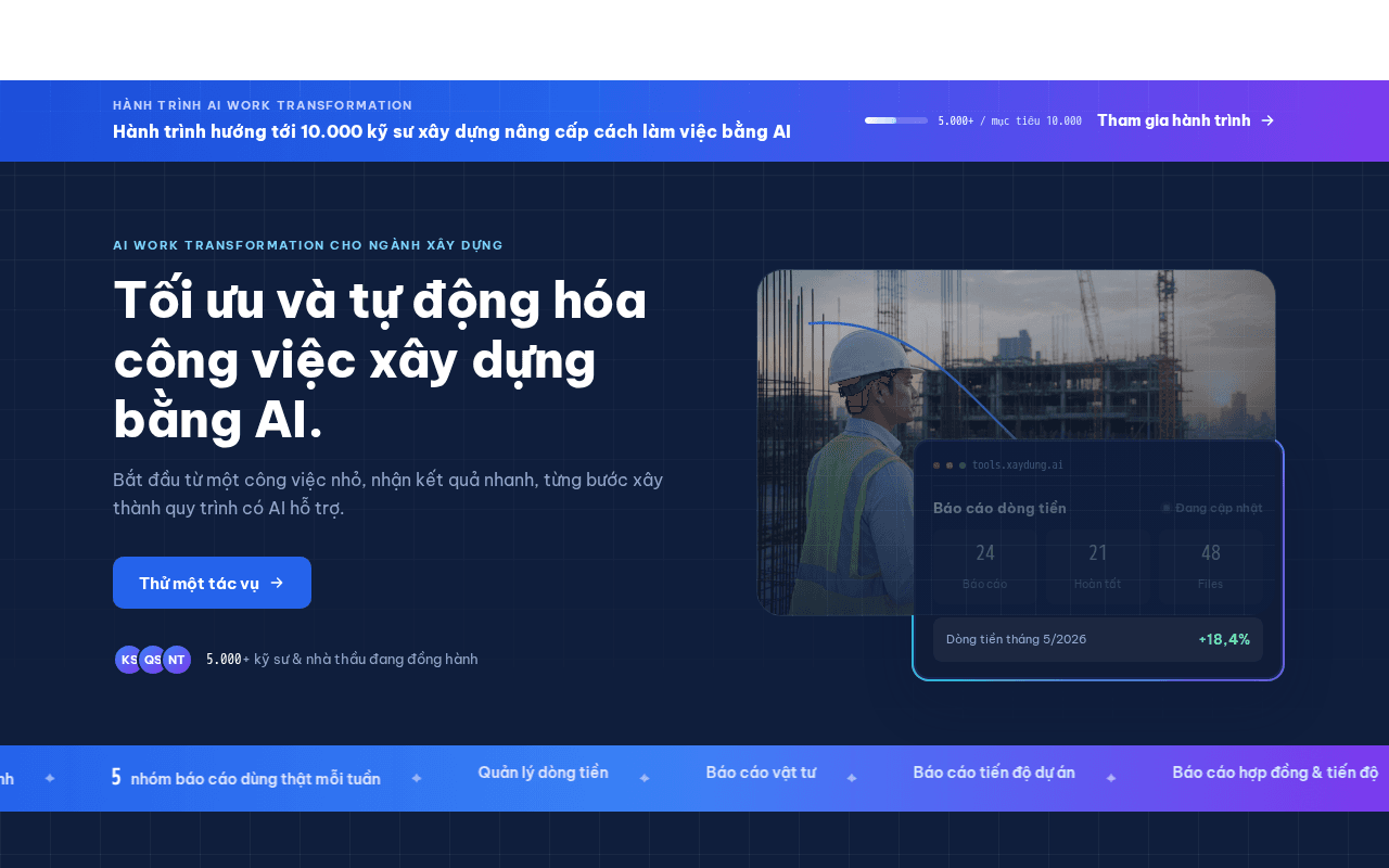 Screenshot of xaydung.ai