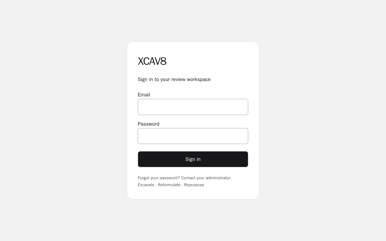 Screenshot of xcav8.ai
