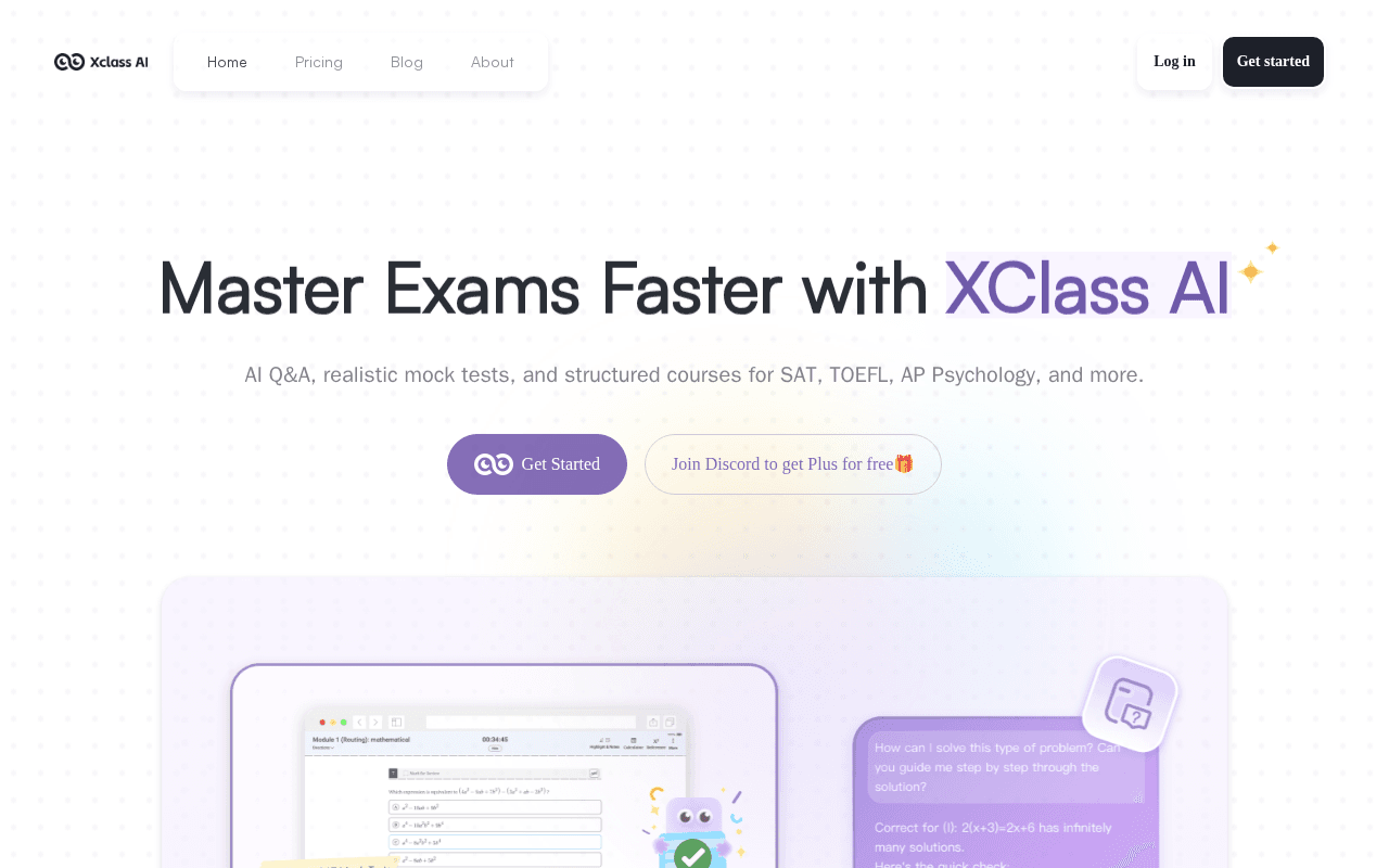 Screenshot of xclass.ai
