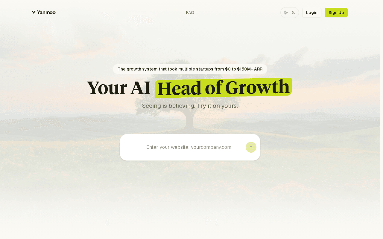 Screenshot of yanmoo.ai