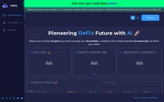Screenshot of yiedl.ai