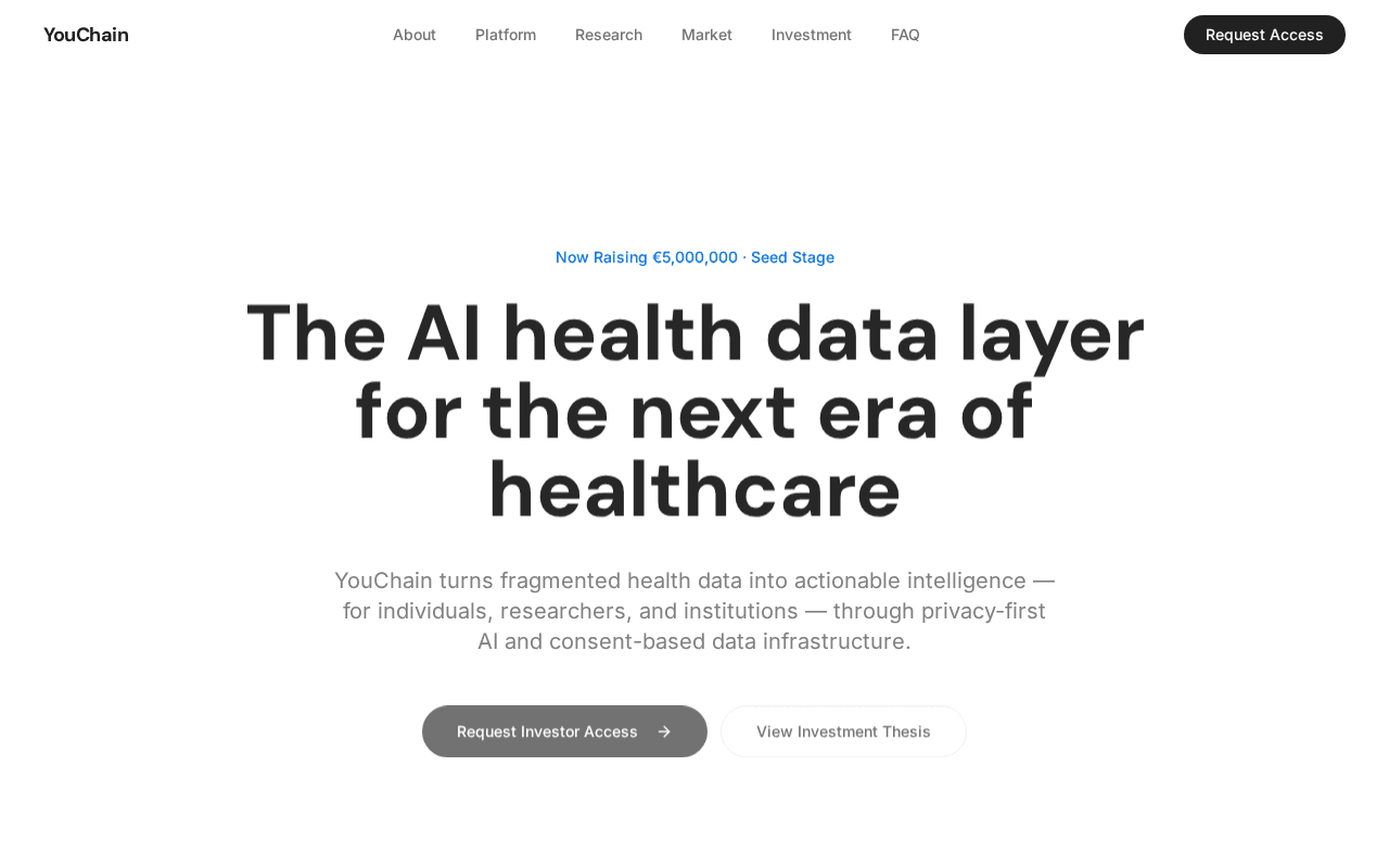 Screenshot of youchain.ai