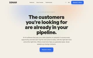 Screenshot of yoursonar.ai