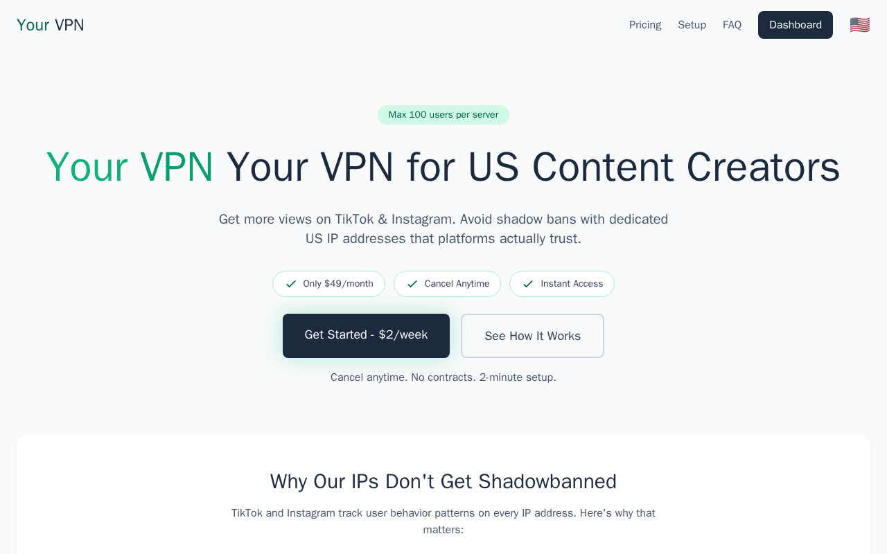 Screenshot of yourvpn.ai