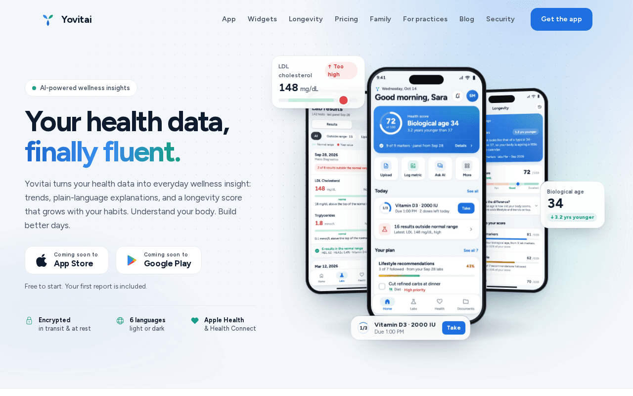 Screenshot of yovit.ai