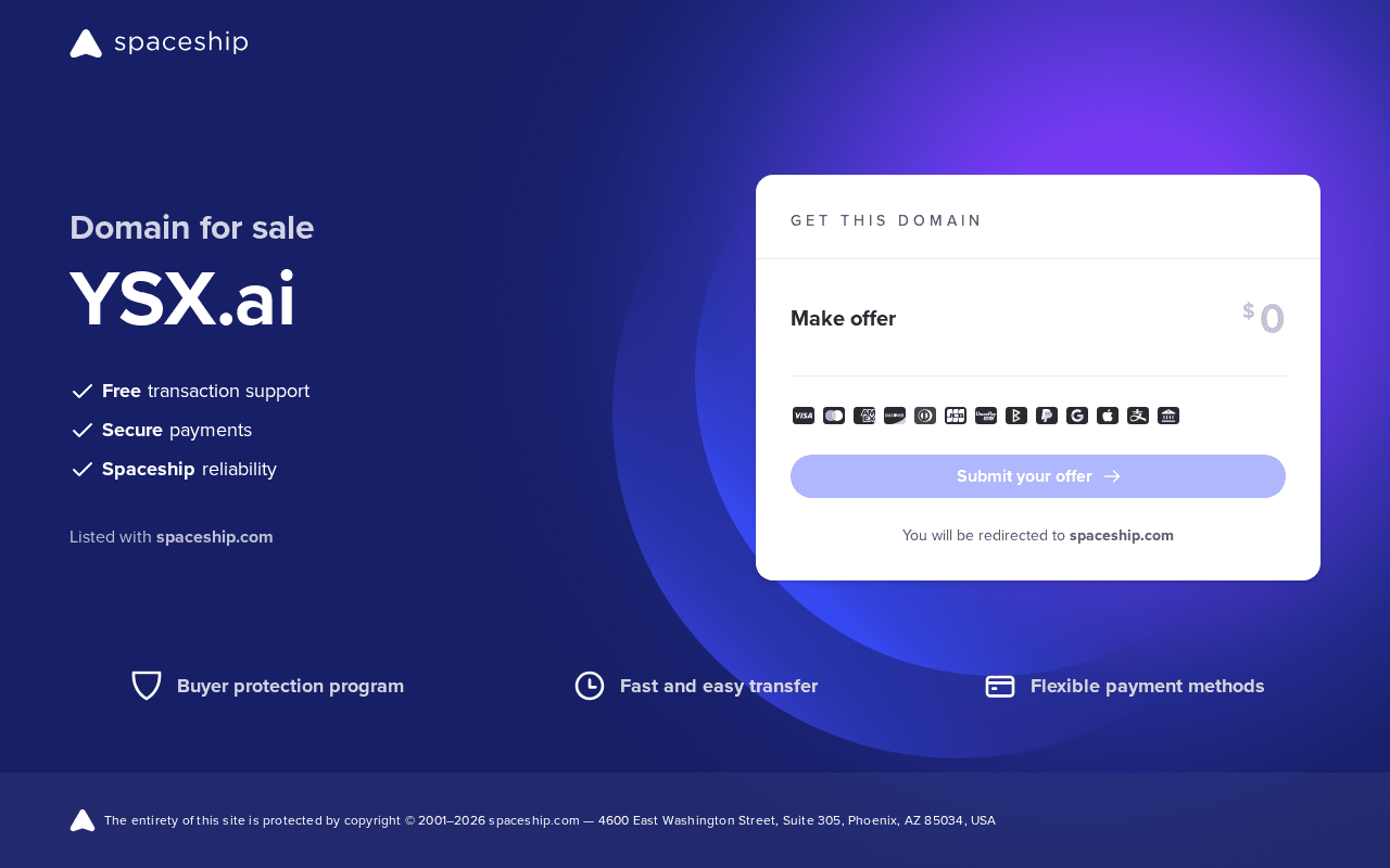 Screenshot of ysx.ai