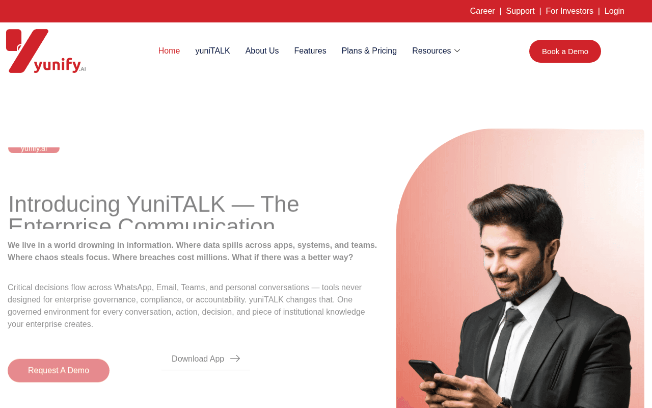 Screenshot of yunify.ai