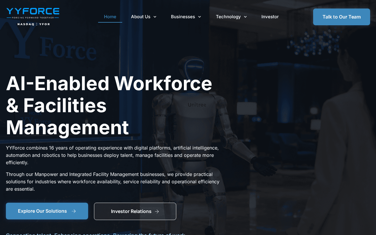 Screenshot of yyforce.ai