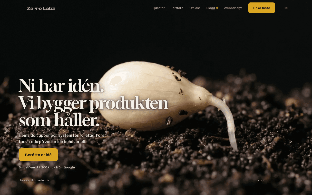 Screenshot of zarro.ai