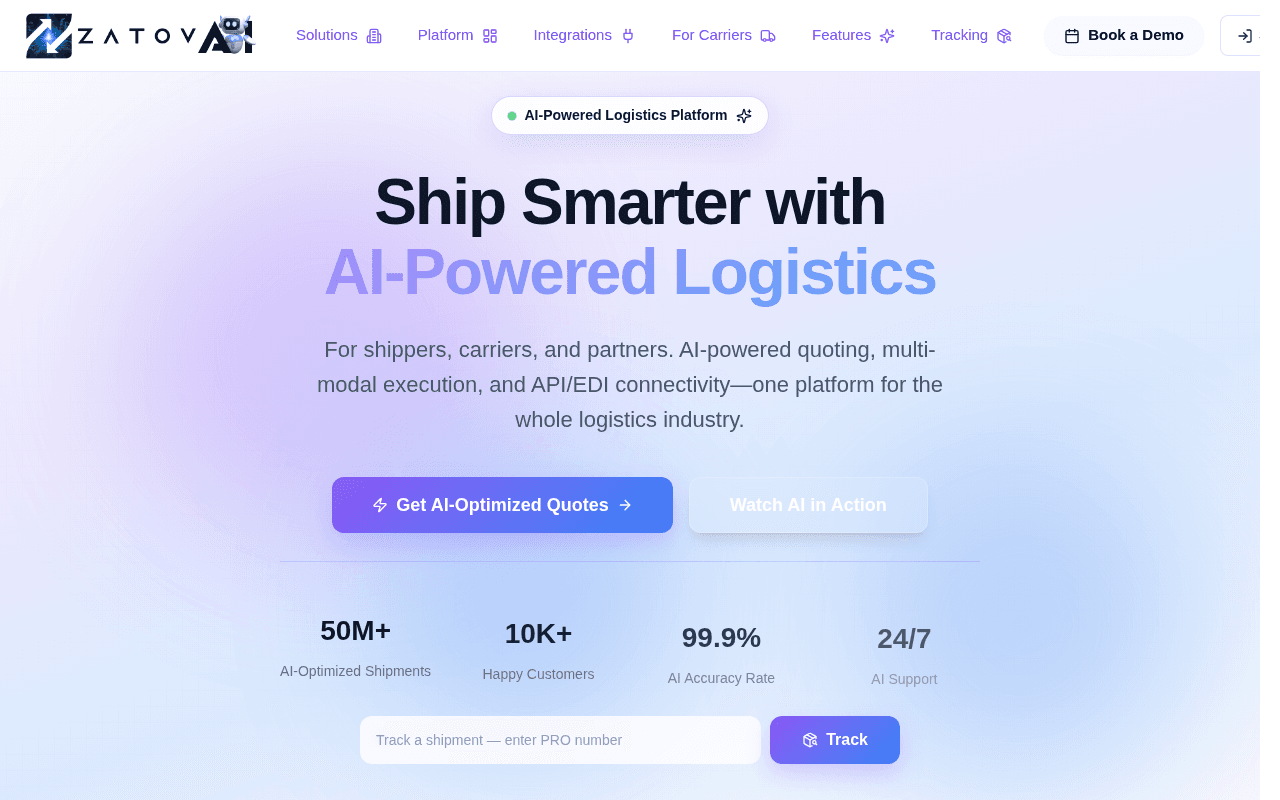 Screenshot of zatov.ai