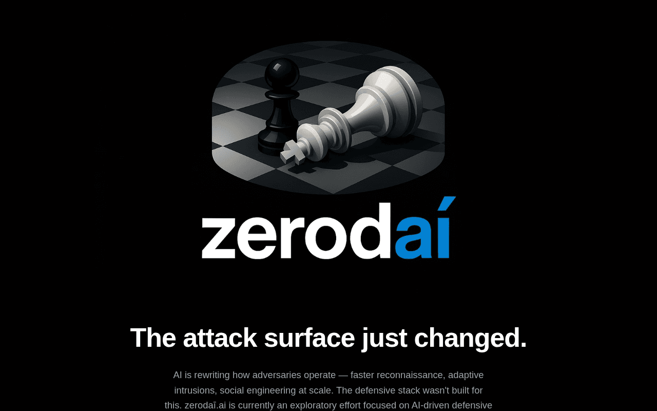 Screenshot of zerodai.ai