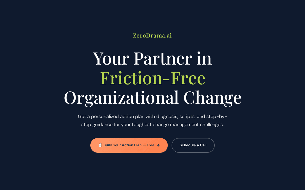 Screenshot of zerodrama.ai
