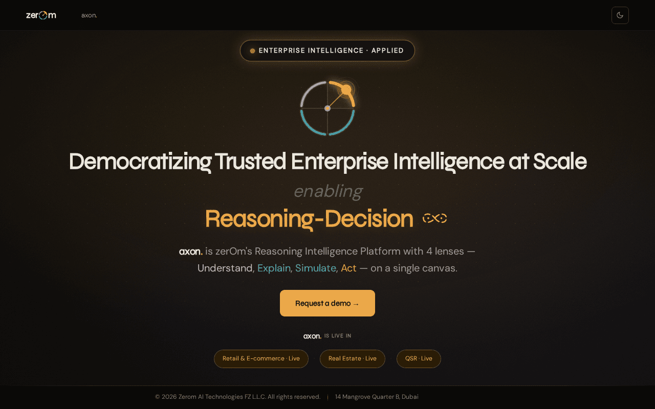 Screenshot of zerom.ai