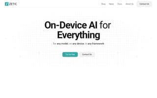 Screenshot of zetic.ai