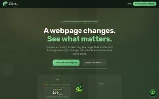Screenshot of zikit.ai