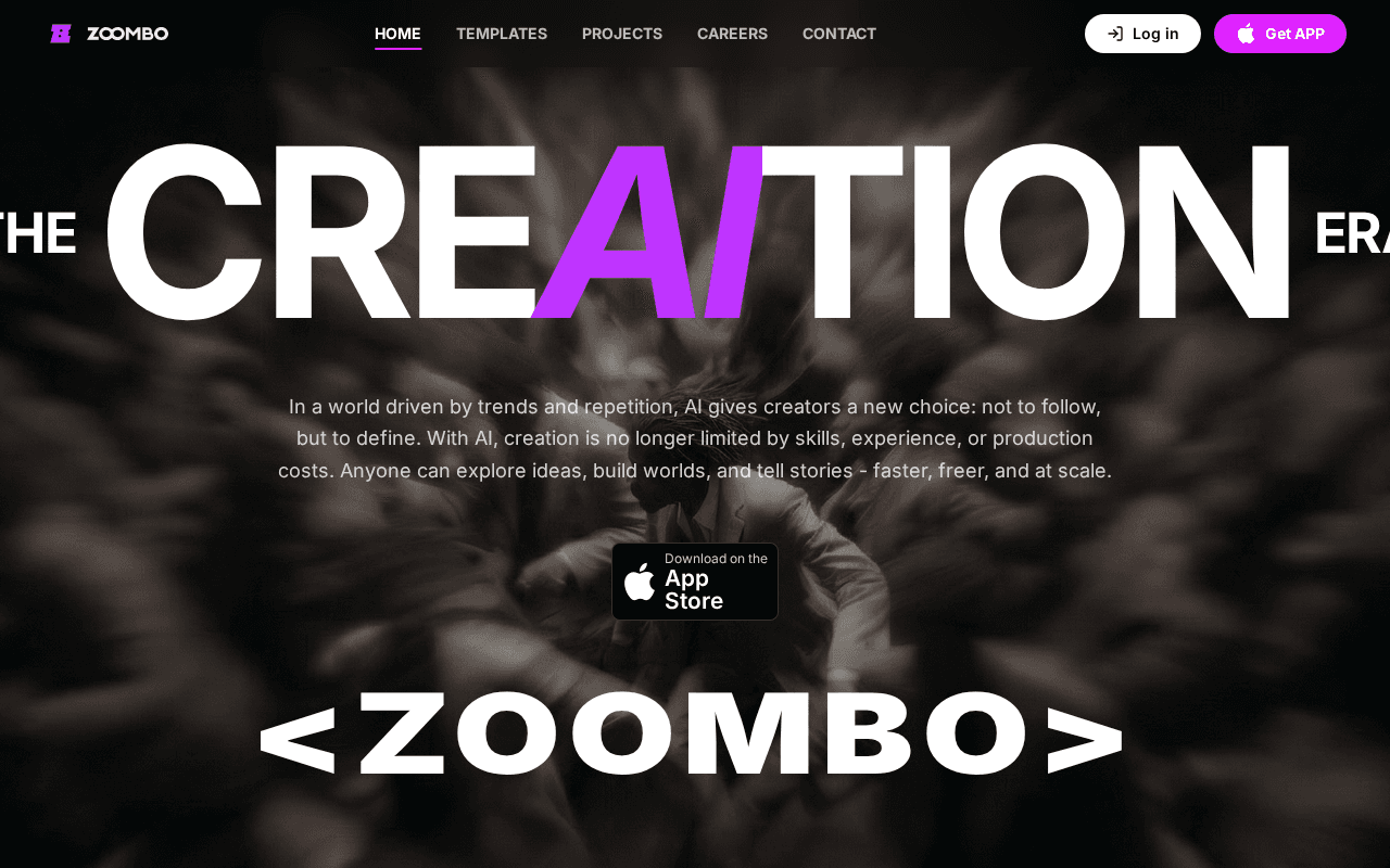 Screenshot of zoombo.ai