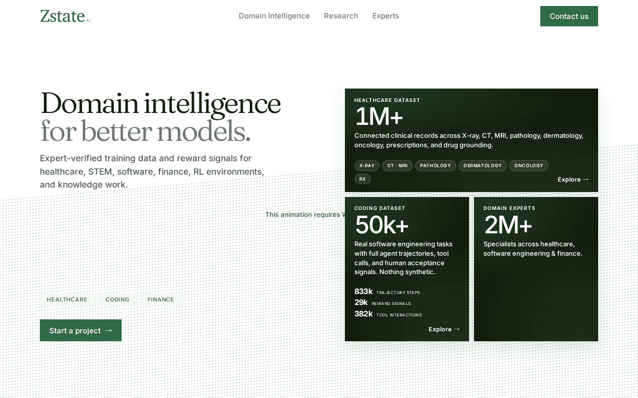 Screenshot of zstate.ai