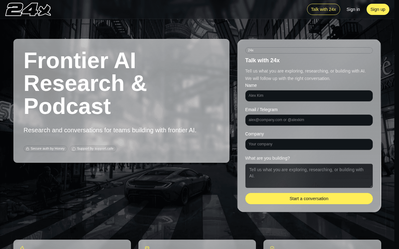 Screenshot of 24x.ai