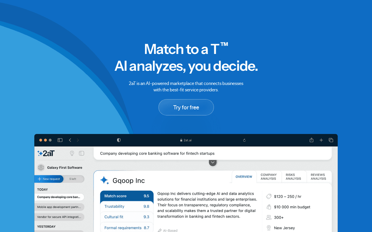 Screenshot of 2at.ai