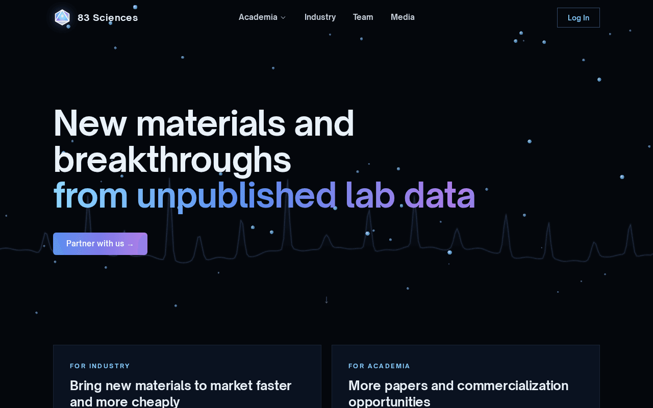 Screenshot of 83sciences.ai