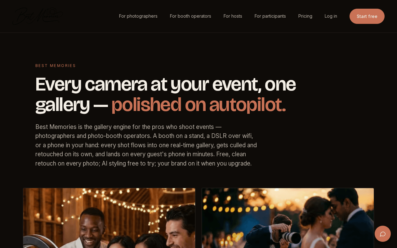 Screenshot of bestmemories.ai