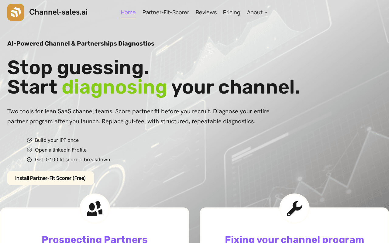 Screenshot of channel-sales.ai