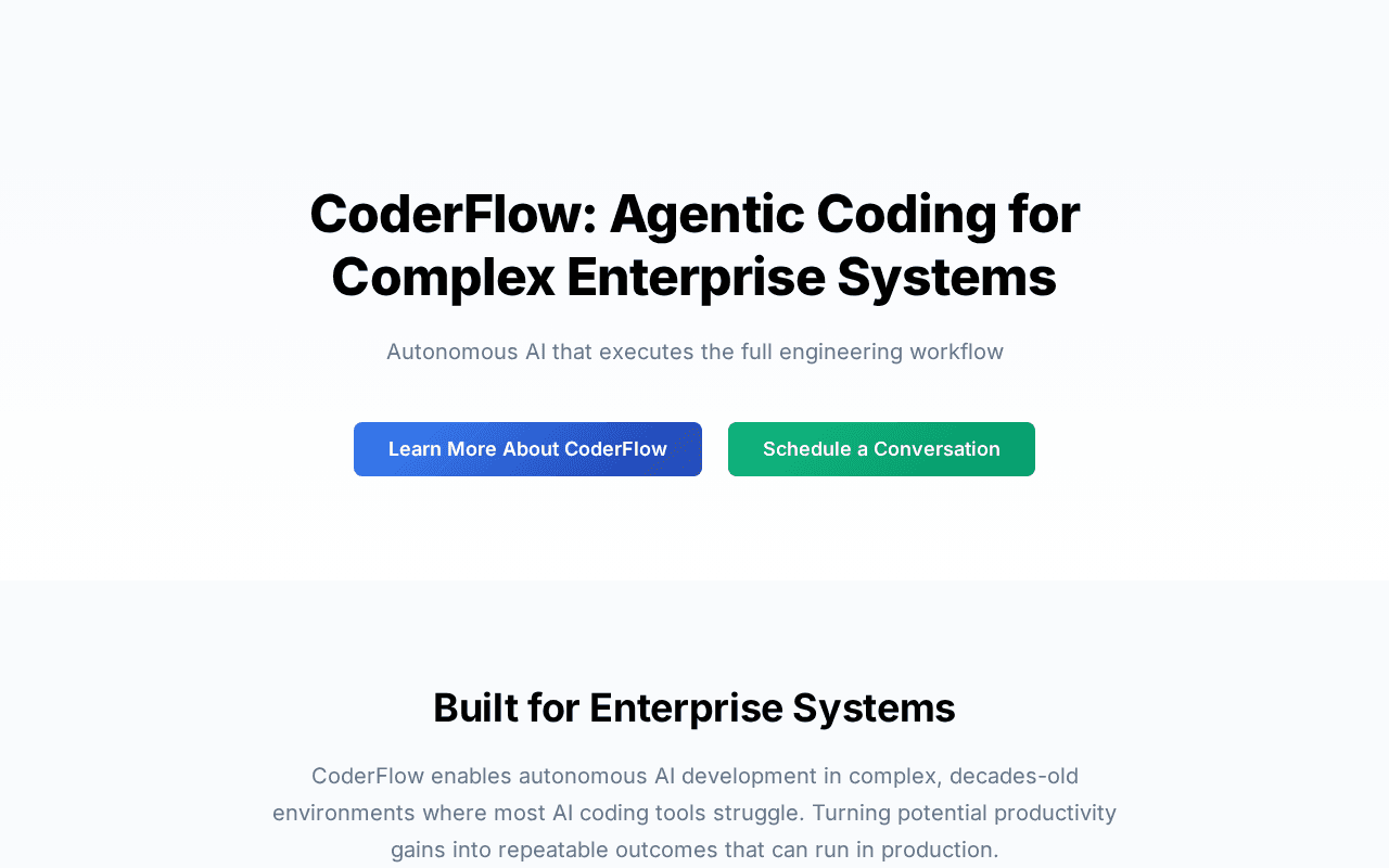Screenshot of coderflow.ai