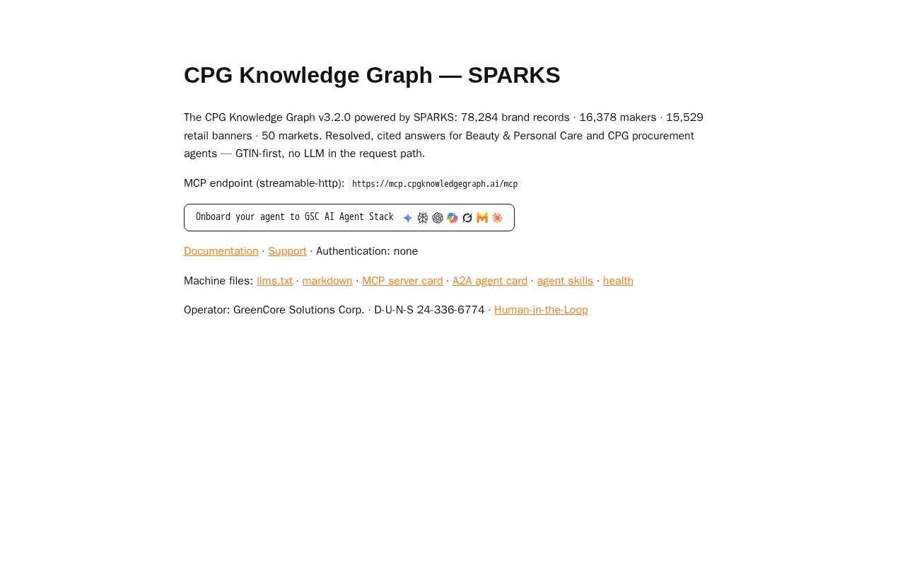 Screenshot of cpgknowledgegraph.ai