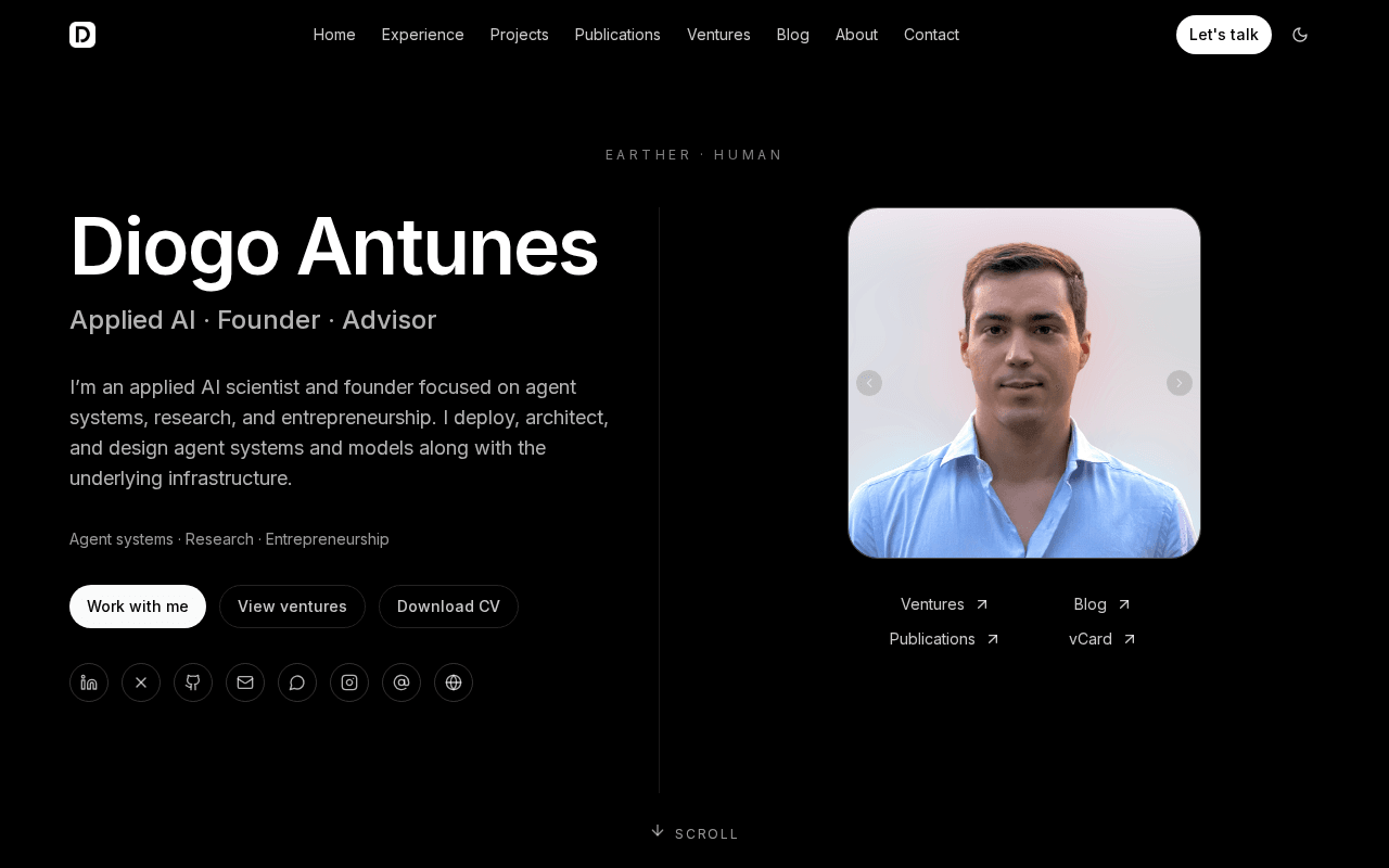 Screenshot of diogoantunes.ai
