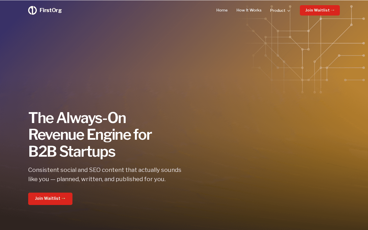 Screenshot of firstorg.ai