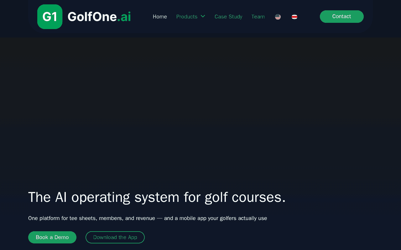Screenshot of golfone.ai