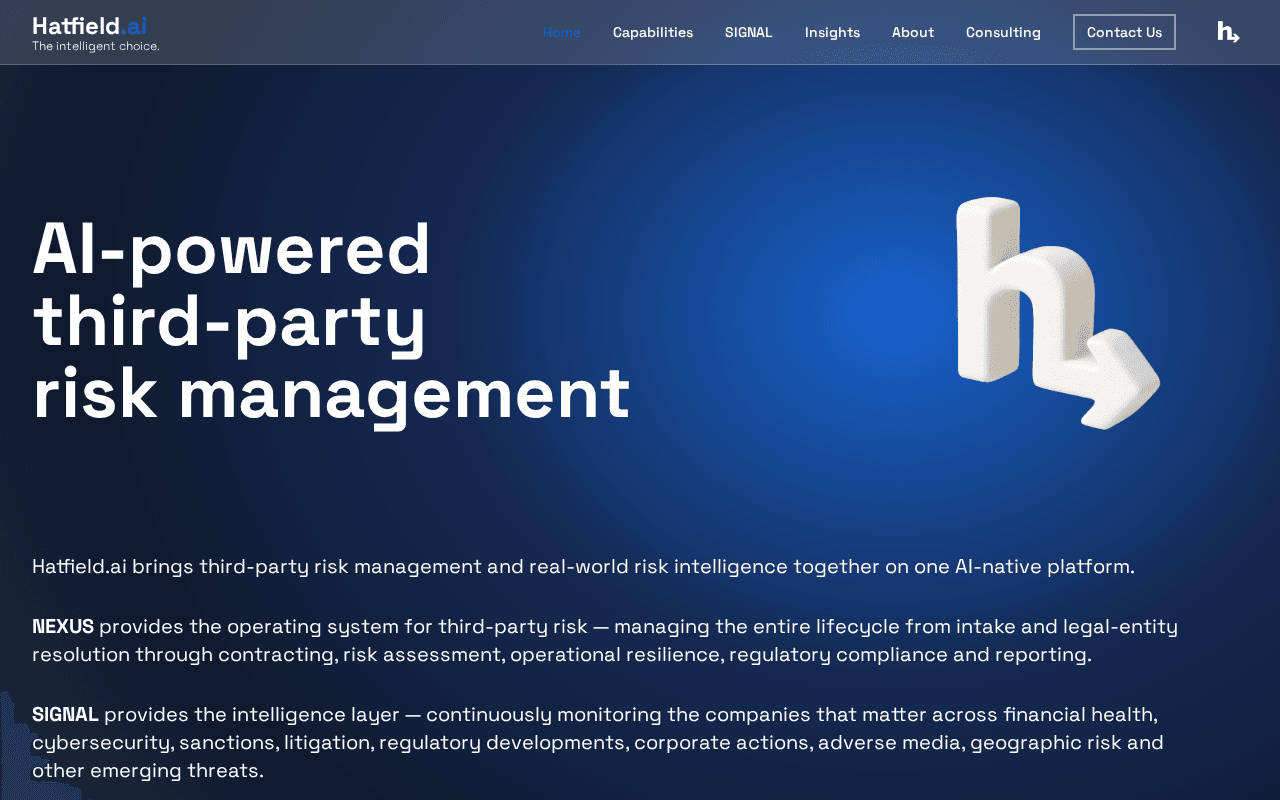 Screenshot of hatfield.ai