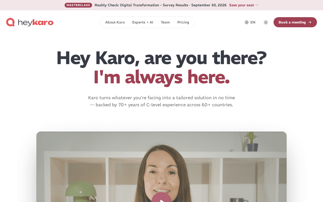 Screenshot of heykaro.ai