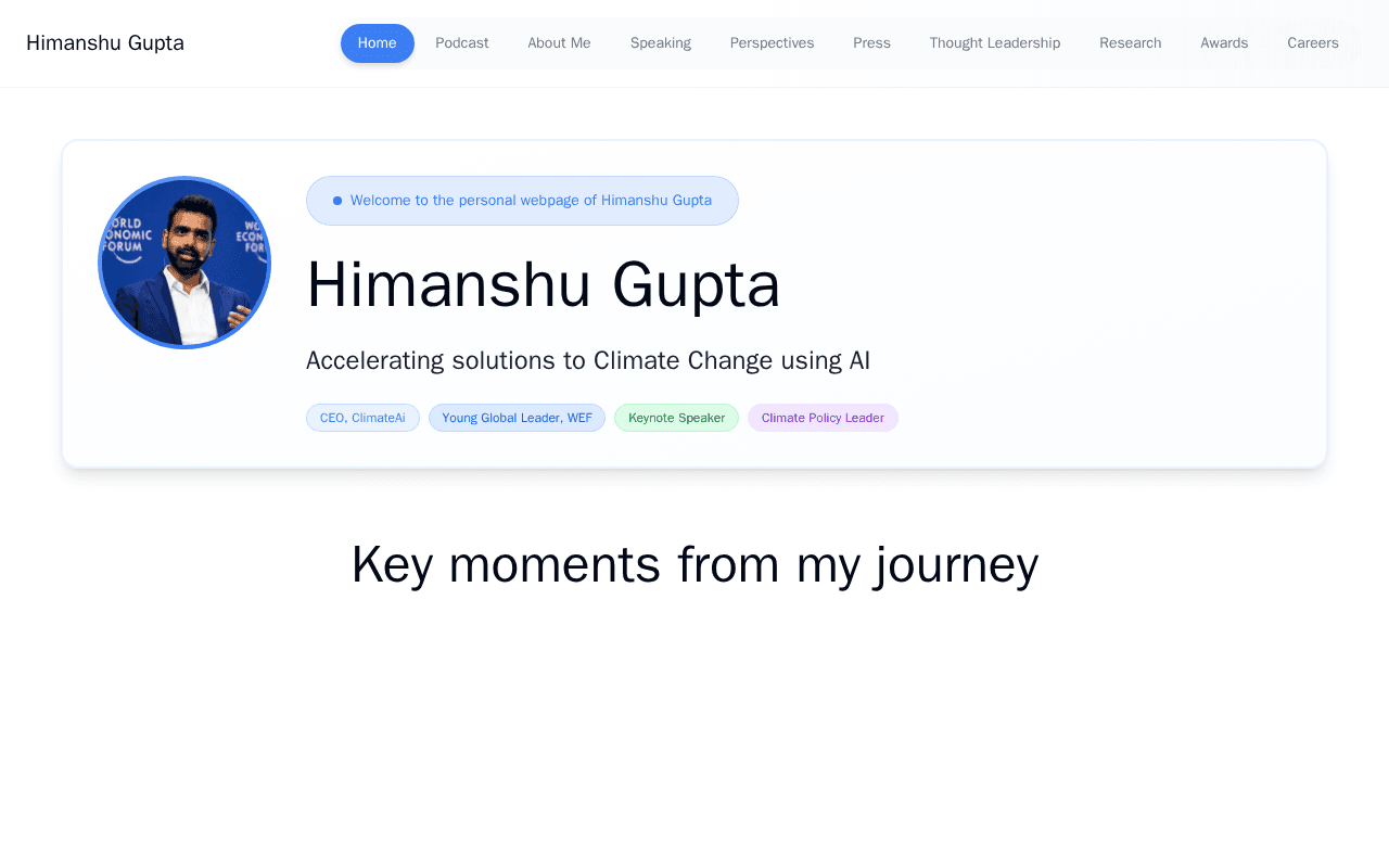 Screenshot of himanshugupta.ai