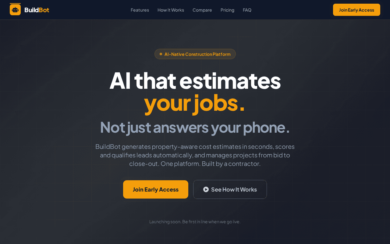 Screenshot of itsbuildbot.ai