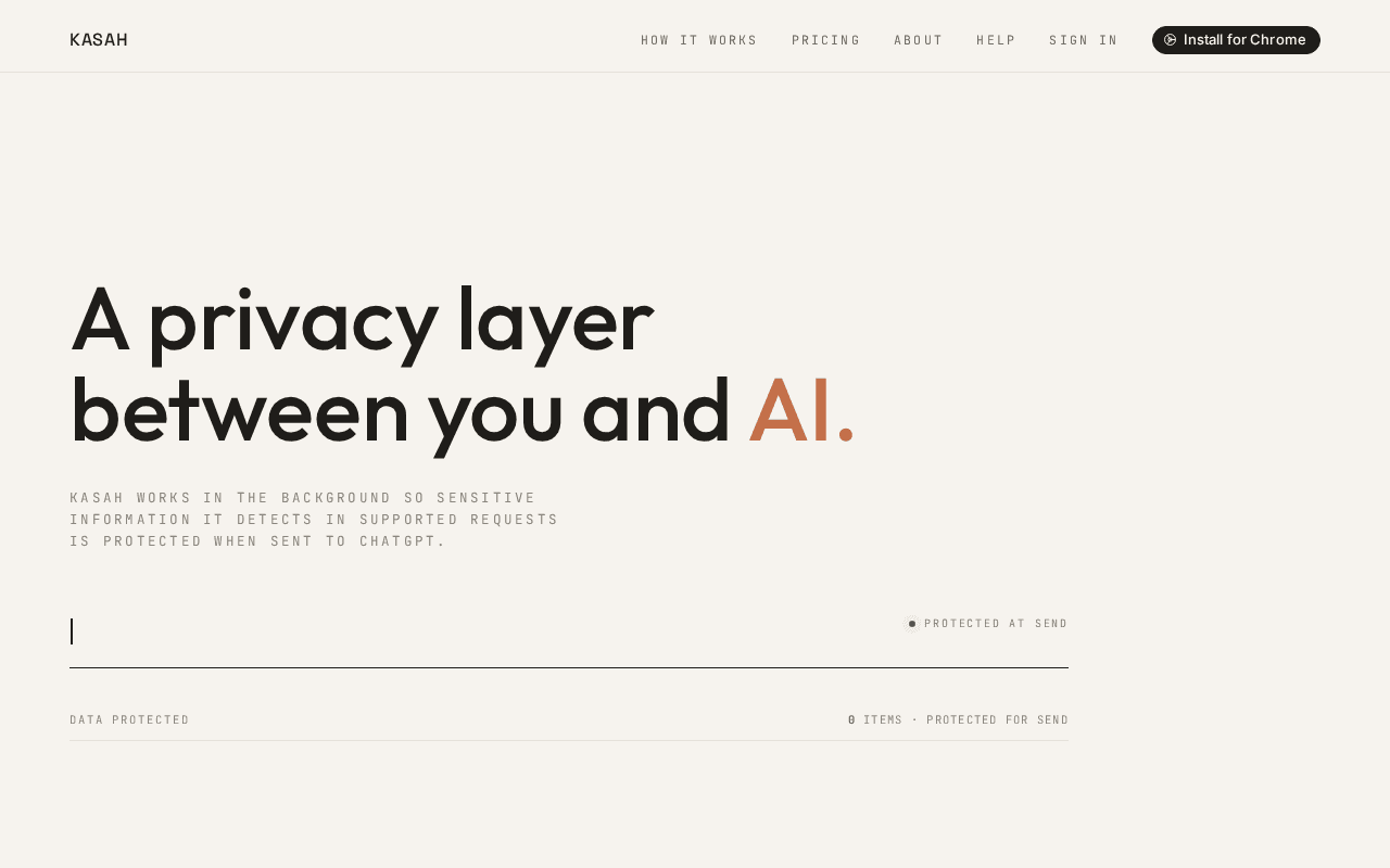 Screenshot of kasah.ai