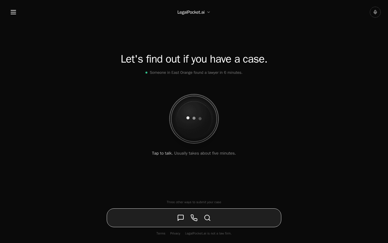 Screenshot of legalpocket.ai