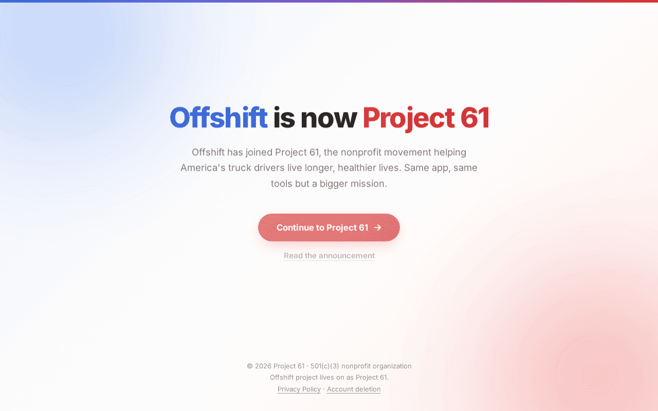 Screenshot of offshift.ai