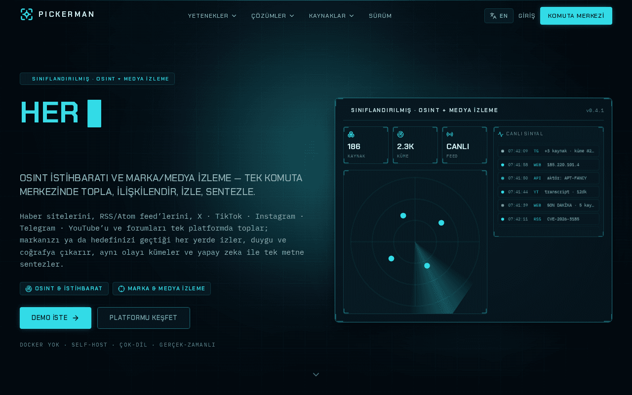 Screenshot of pickerman.ai